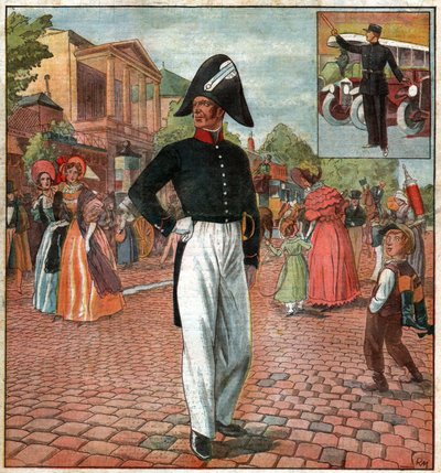 Policeman in Paris by Ferdinand Georg Waldmuller