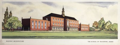 Railway Architecture: The School of Transport, Derby, Early 1950s by Frederick (attr. to) Barnard