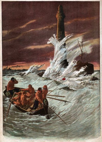 Resupplying of a lighthouse by Ferdinand Georg Waldmuller