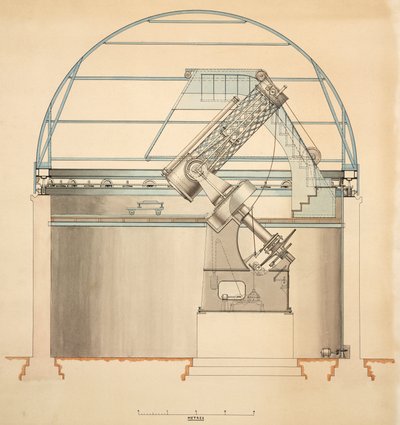 Reflecting telescope with dome by John Pardon