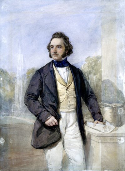 Sir Joseph Paxton, English Architect and Designer of the Crystal Palace, c. 1851 by Ferdinand Georg Waldmuller
