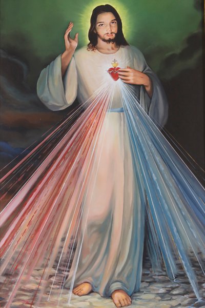 Temple of Monte Grisa. The Divine Mercy, Sacred Heart of Jesus. Italy by . .