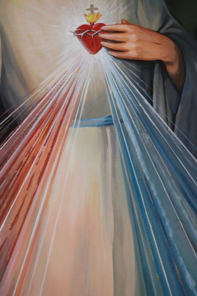 Temple of Monte Grisa. The Divine Mercy, Sacred Heart of Jesus. Italy by . .
