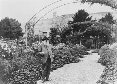 Claude Monet in his garden at Giverny, 1925 by French Photographer