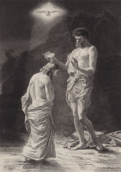 Baptism of Christ by after Albert Robida