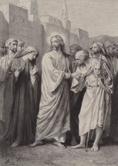 Christ Foretells the Destruction of the Temple by after Albert Robida