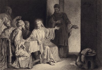 Christ Heals the Man Afflicted with Dropsy by after Albert Robida