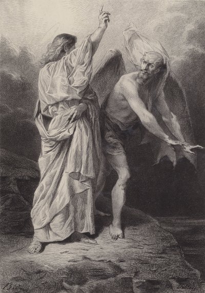 Christ Tempted of the Devil by after Albert Robida