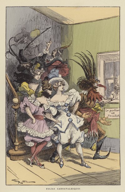 Carnival Follies by after Albert Robida