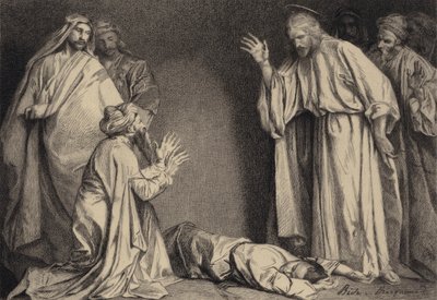 Jesus Heals the Possessed Child by after Albert Robida