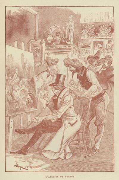 The Workshop of Petrus by after Albert Robida