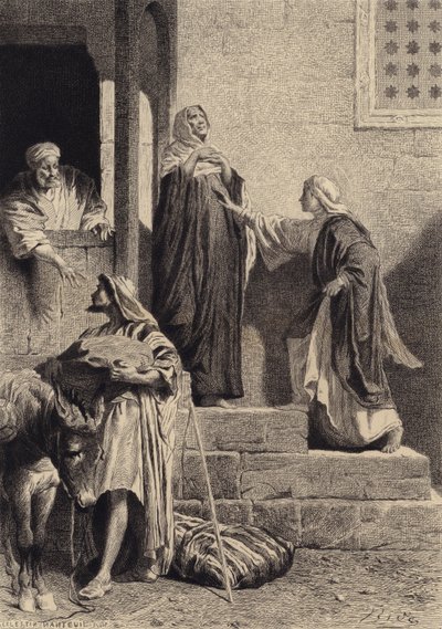 Mary and Elisabeth by after Albert Robida