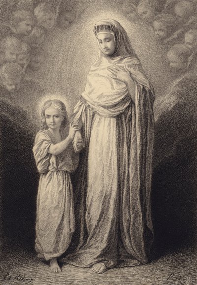 The Child Jesus and His Mother by after Albert Robida