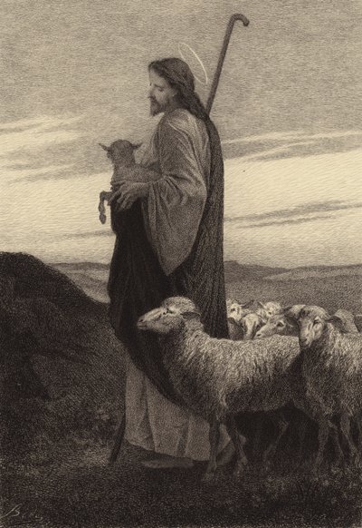 The Good Shepherd by after Albert Robida