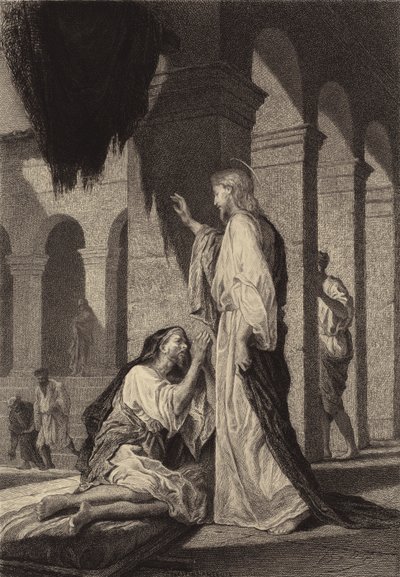 The Impotent Man at the Pool of Bethesda by after Albert Robida
