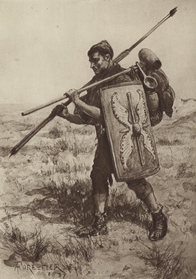 The Impeditus, or Fully-equipped Foot Soldier by after Amedee Forestier