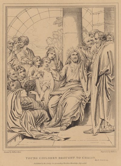 Young Children brought to Christ, Mark by after Benjamin West