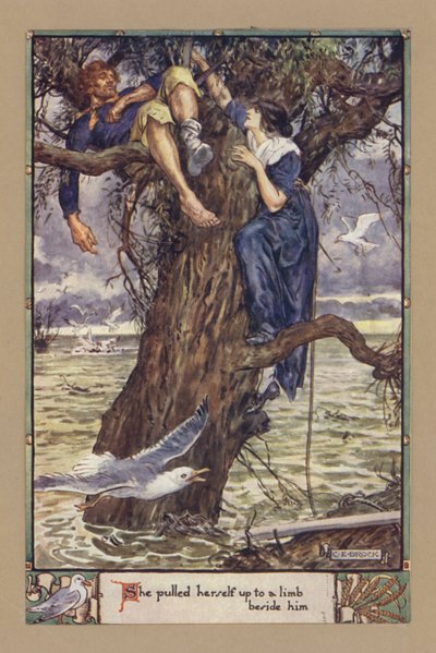 She pulled herself up to a limb beside him by after Charles Edmund Brock