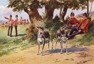 The Pet Antelopes of the Royal Warwickshire Regiment by after Edgar Alfred Holloway
