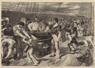 Off Kinburn, 17 October, the Main-Deck of the Terrible, Make Ready! by after Edmond Morin