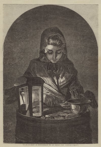 The 4th of August, an Oyster-Woman of the Last Century by after Edmond Morin