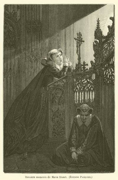 Last Moments of Mary Stuart, Etienne Pasquier by after Emile Antoine Bayard