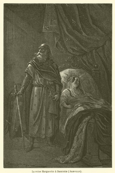 Queen Margaret at Damietta, Joinville by after Emile Antoine Bayard