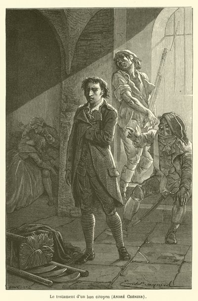 The Testament of a Good Citizen, Andre Chenier by after Emile Antoine Bayard