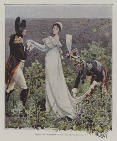 Napoleon and Josephine at the Château-Vieux, Bayonne by after Felicien baron de Myrbach Rheinfeld