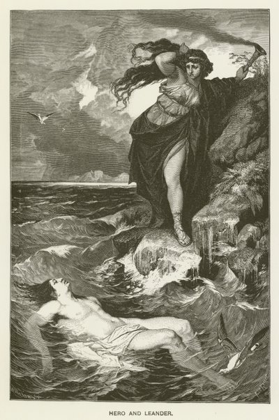 Hero and Leander by after Ferdinand Keller