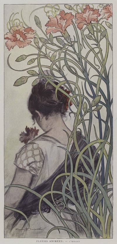 Animated Flowers: The Carnation by after Firmin Bouisset