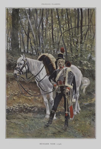 Black Hussar (1796) by after Francois Flameng