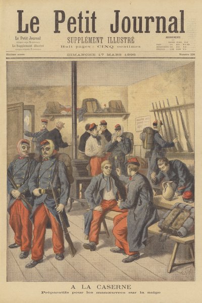 French Soldiers in Their Barracks by after Frederic Theodore Lix