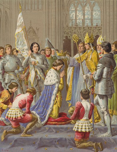 The Coronation of Charles VII (chromolitho) by after Frederic Theodore Lix