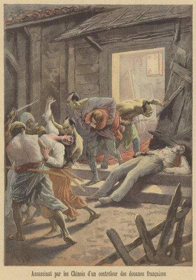 Murder of a French Customs Official by the Chinese by after Frederic Theodore Lix