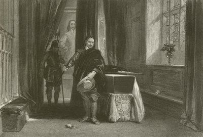 Cromwell Viewing the Body of Charles I, A Shadow Moved Across His Forehead by after George Cattermole