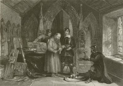 Soldiers Selling Church Plunder During the Great Civil War by after George Cattermole