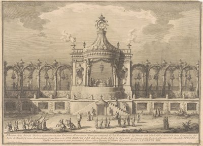 The Seconda Macchina for the Chinea of 1760: A Chinoiserie Pavilion by after Giuseppe Palazzi Giuseppe Vasi after Paolo Posi