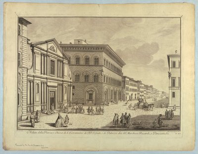 View of Florence, Plate from "Scelta di XXIV Vedute delle principali contrade, piazze, chiese, e palazzi della Città di Firenze" by after Giuseppe Zocchi