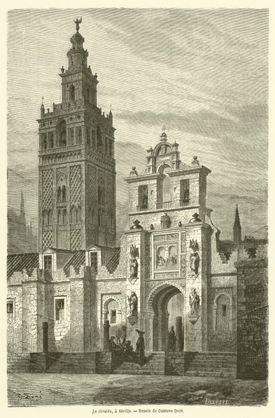 The Giralda, Seville by Gustave after Dore