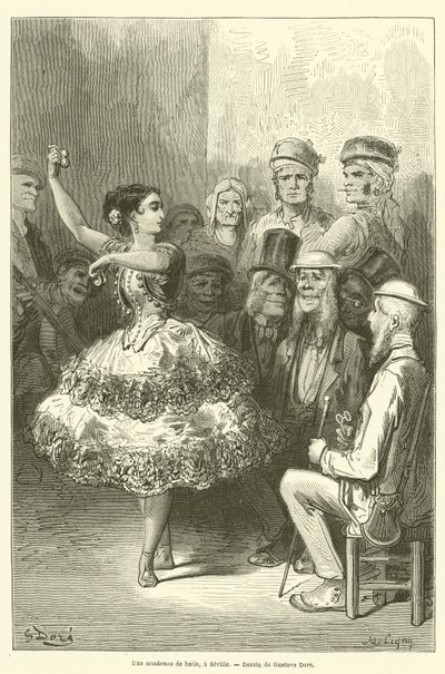A Dance Academy in Seville by Gustave after Dore