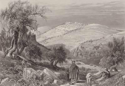 The ascent of Olivet by after Harry Fenn