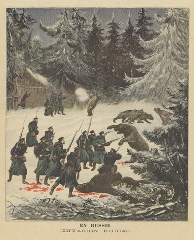An Invasion of Bears in Russia by after Henri Meyer
