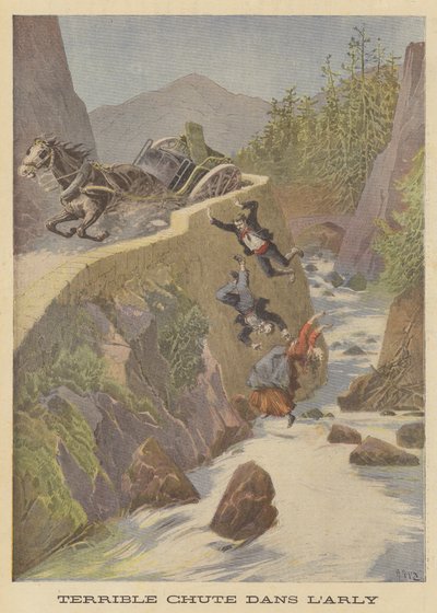 Carriage Accident by the River Arly by after Henri Meyer