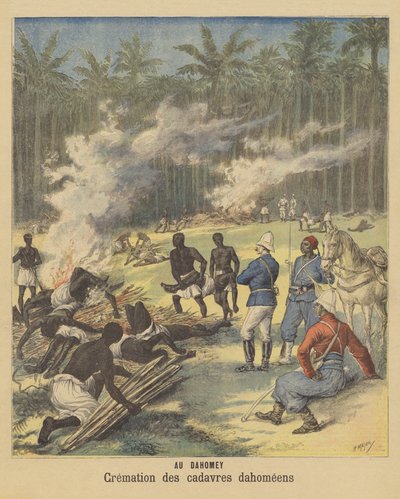 Cremation of the Bodies of Dead Dahomeans, Dahomey by after Henri Meyer
