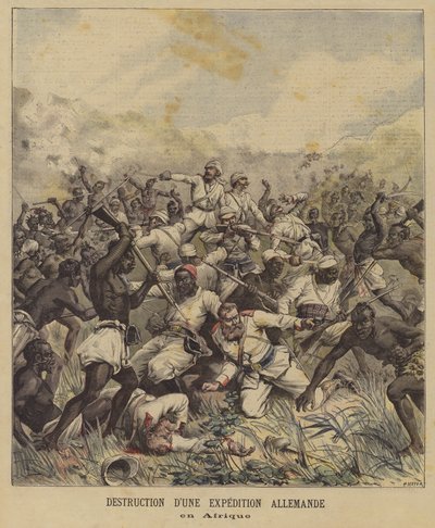 Destruction of a German Expedition in Africa by after Henri Meyer