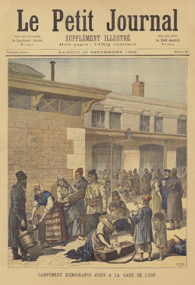 Encampment of Jewish Emigrants to America at the Gare de Lyon by after Henri Meyer
