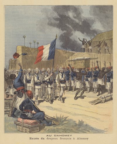 Entry of the French Flag into Abomey, Dahomey by after Henri Meyer