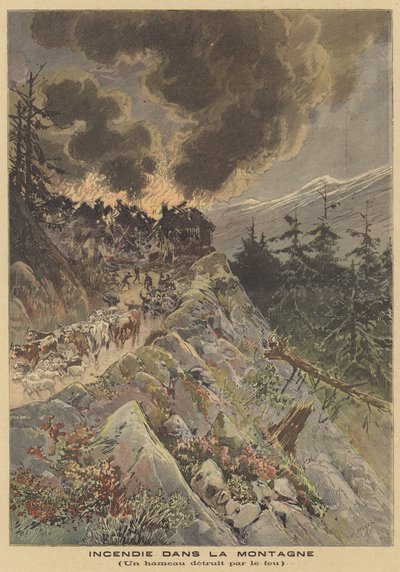 Fire in the Mountains by after Henri Meyer