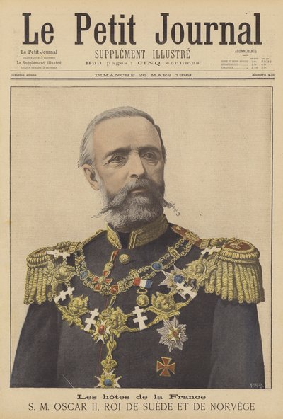 Guests of France; Oscar II, King of Sweden and Norway by after Henri Meyer